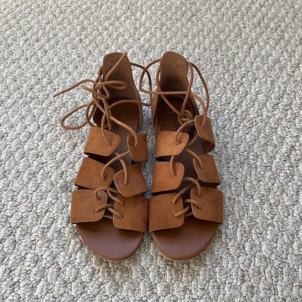 H&M Brown faux suede Gladiator sandals